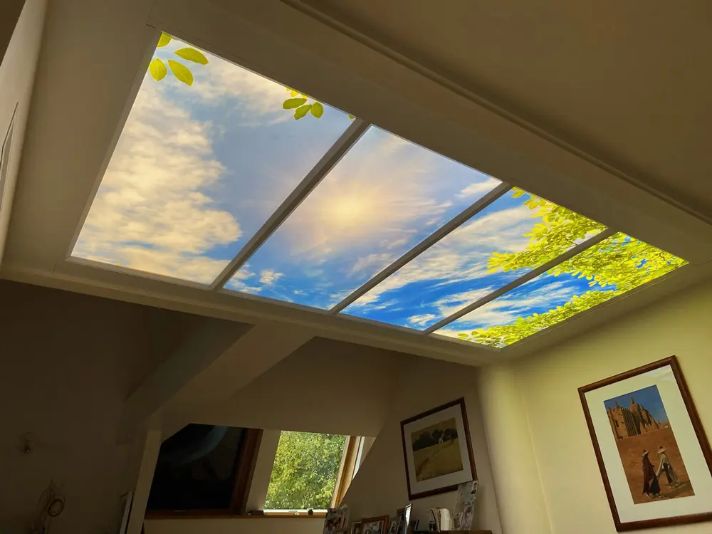 Décor LED Intégrés au Plafond – Maison d’Architecte (Particulier) 1 Une solution sur mesure : 4 dalles LED décoratives intégrées